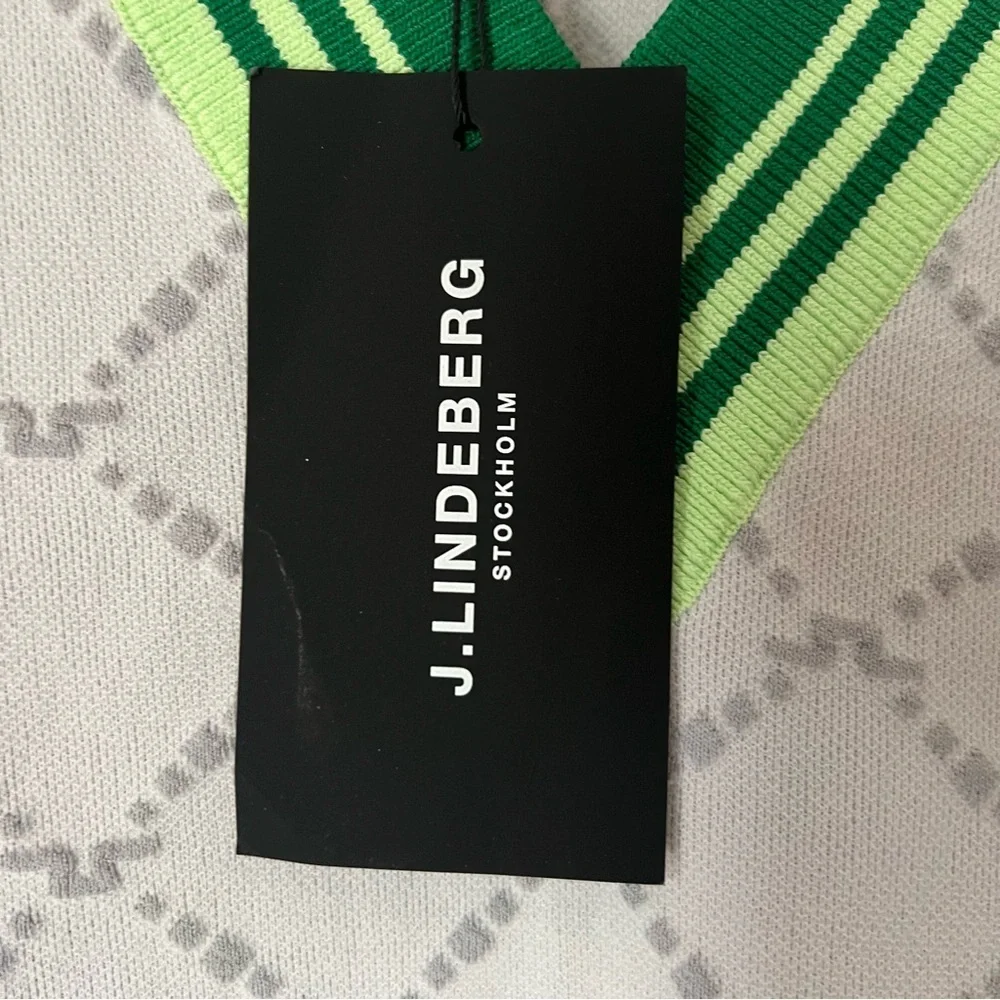 J. Lindeberg NWT Women's Barbados Knitted Vest Colorful Golfing Retro Sport - Picture 6 of 11